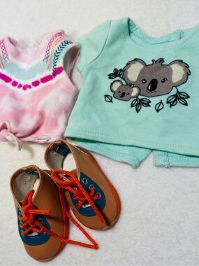 American Girl Meet Kira + Koala PJ Top  18” Doll Clothes